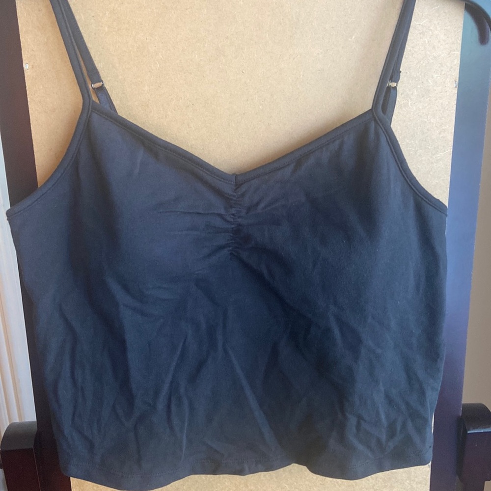 NWT SO Black cami crop top L